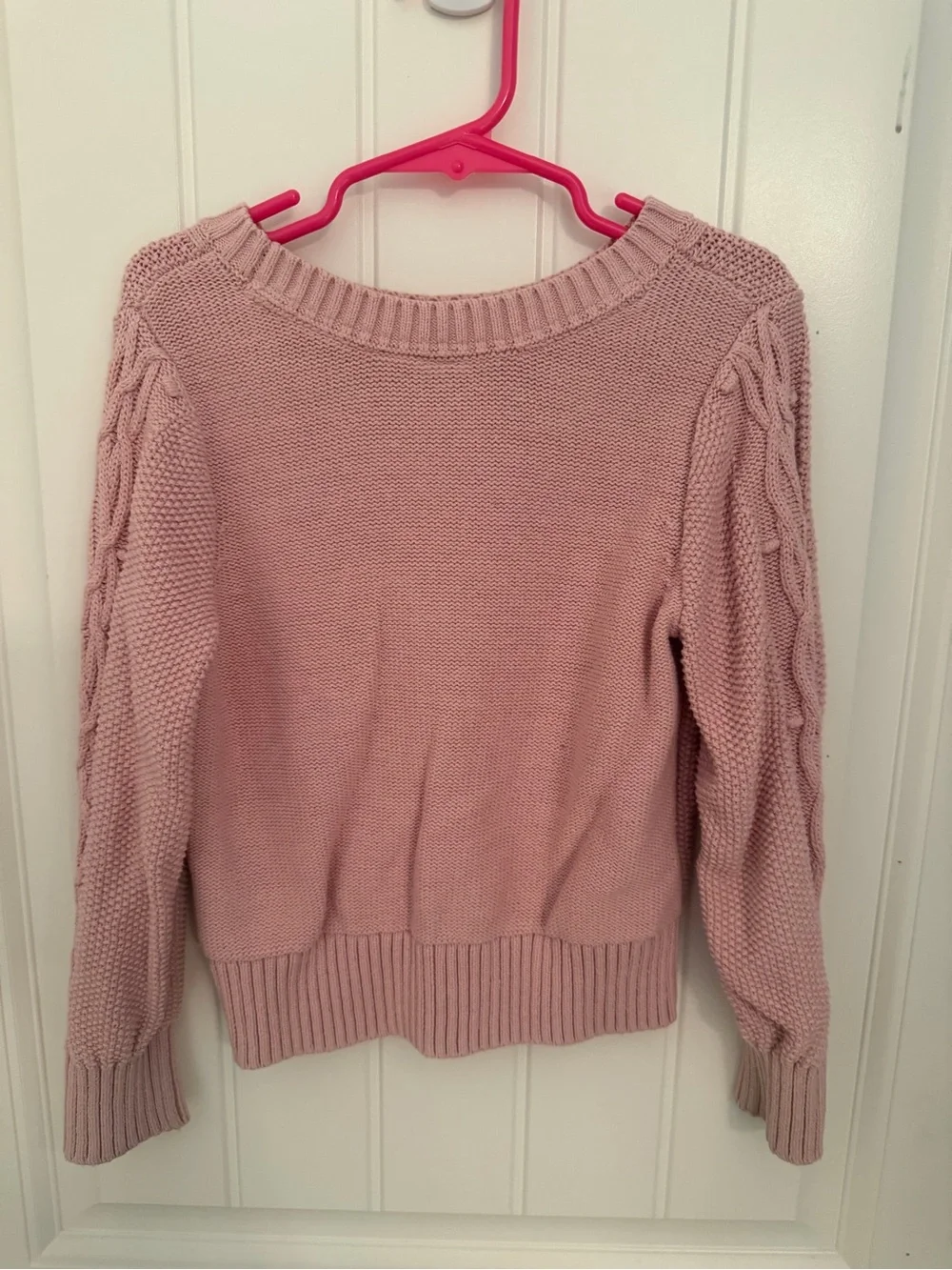 Baby Gap Soft Pink fitted Cable Knit Children’s Sweater fall, winter, holiday
